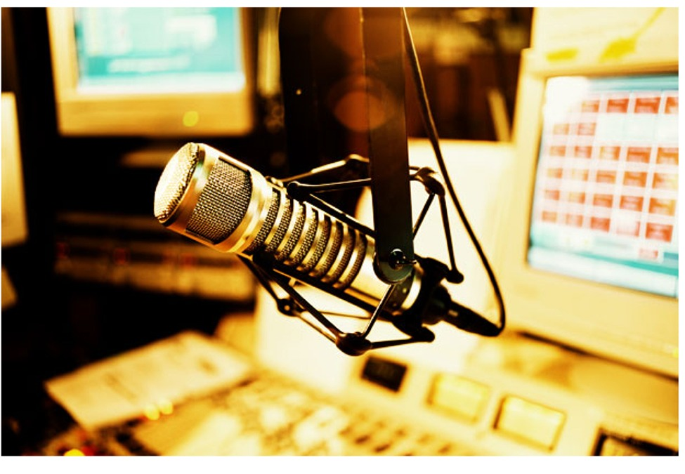 microphone at a radio station